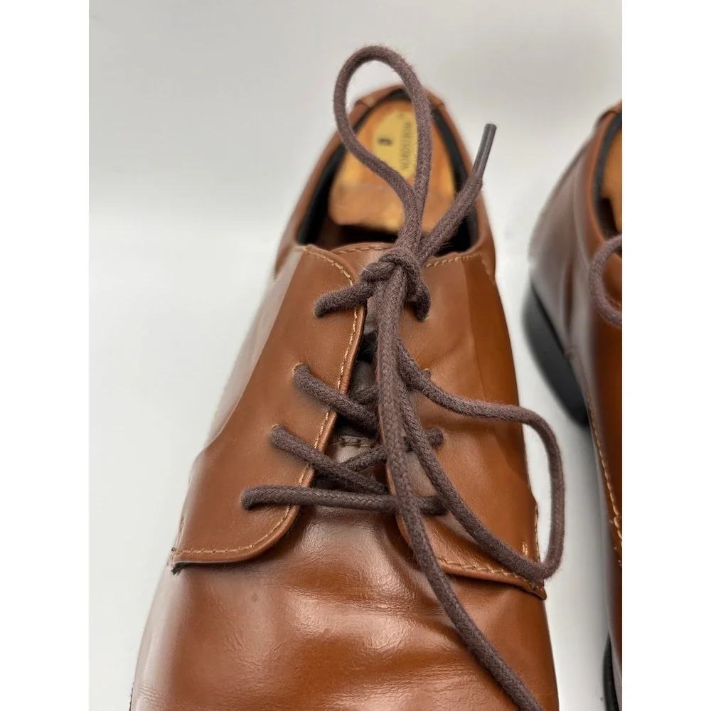 Alfani Andrew Men's Brown Dress Shoes Memory Foam Lace-Up Derby Size 11M
